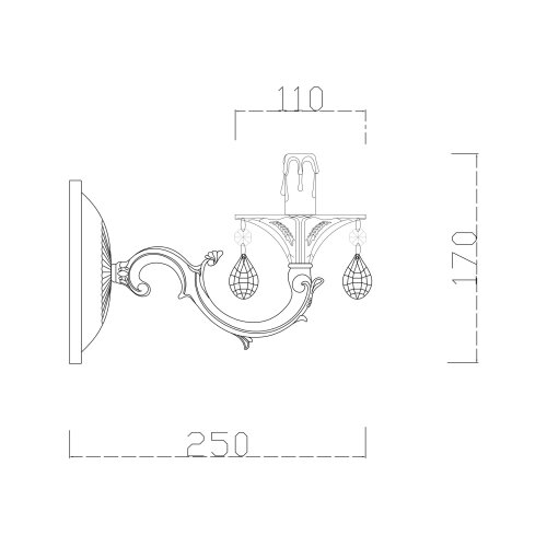  Brilagi - Zidna lampa CLASSIC 1xE14/60W/230V krem/patina Slike