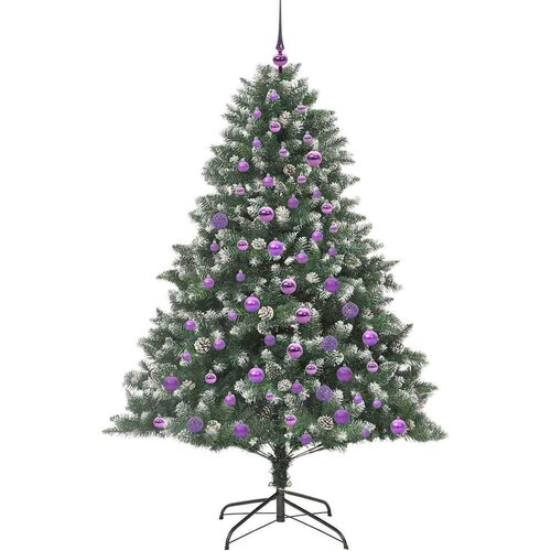 VidaXL Umjetno božićno drvce s stalakom Zelena 126 x 126 x 180 cm Slike