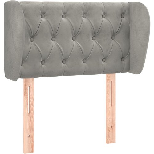 Maison Chic vzglavna omarica - nočna omarica - posteljna omarica z u&scaron;esi svetlo sivo 83x23x78/88 cm žamet, (21710430) Cene
