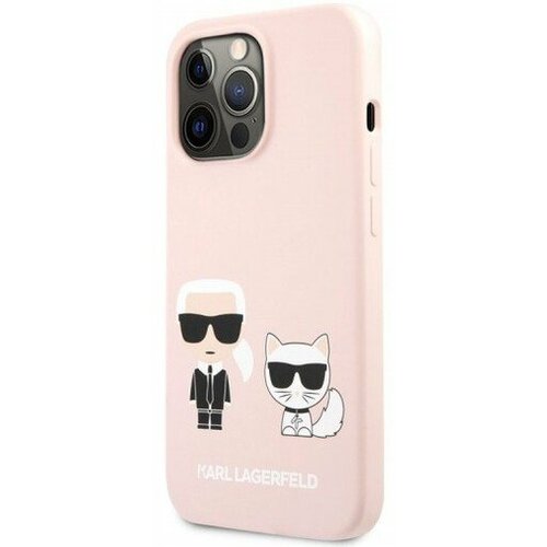 Karl Lagerfeld Maska Karl Lagerfeld Silicone Case Karl&Choupette za iPhone 13 Pro (6.1) Light Pink Slike