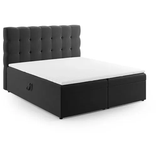 Cosmopolitan Design Antracitno sivi boxspring krevet s prostorom za odlaganje 180x200 cm Bali –