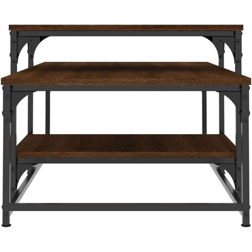  Stolić za kavu smeđa boja hrasta 102x60x45 cm konstruirano drvo Slike