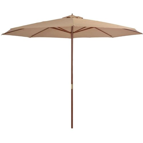  Zunanji senčnik z lesenim drogom 350 cm taupe, (20611018) Cene