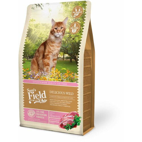 Sams Field Adult Hrana za Mačke Delicious Wild, 7,5 kg Slike