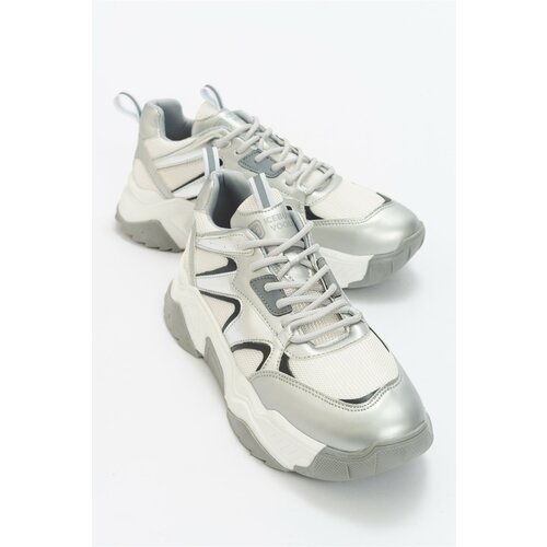 LuviShoes Limos Silver White Women's Sports Shoes Slike