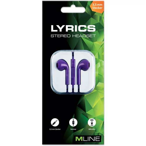 M-LINE MLINE Stereo Pod slušalice ljubicaste mm