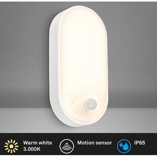BRILO LED spolja&amp;scaron;nja zidna svetiljka sa senzorom RUCH LED/12W/230V IP65 bela Slike