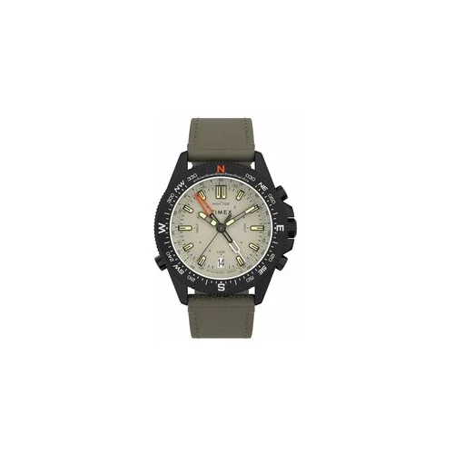 Timex Ročna ura Tide-Temp-Compass 43mm Eco-Friendly Strap TW2V21800 Črna
