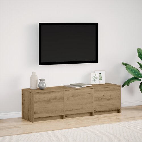 vidaXL TV omara z LED Usnje hrasta 140x34x40 cm Inženirski les Cene