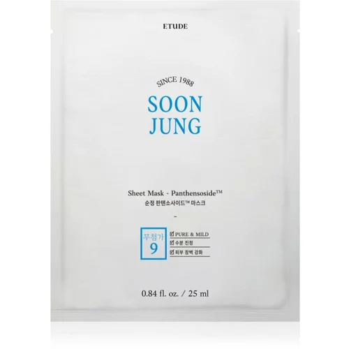 ETUDE SoonJung Panthensoside Sheet maska s hidratacijskim i umirujućim djelovanjem 25 ml