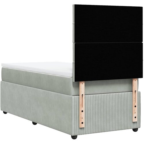 Box spring krevet s madracem svjetlosivi 100x200 cm bar&amp;scaron;unasti Slike