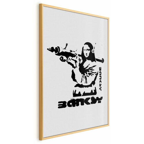  Plakat - Mona Lisa with a Bazooka 21x30 Zlatni okvir Cijene