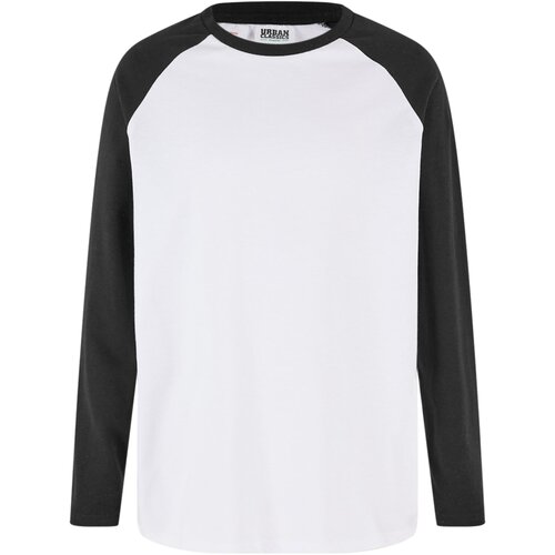 Urban Classics boys' long-sleeved t-shirt organic oversized white/black Cene