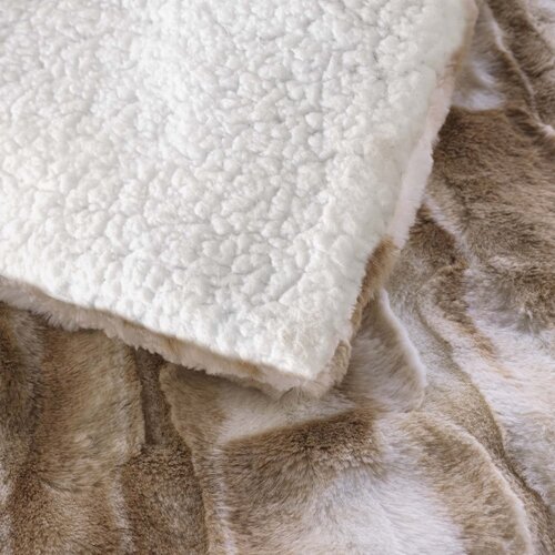 Douceur d int&amp;eacute;rieur Bež deka od umjetnog krzna 180x220 cm Cheyenne &amp;ndash; Slike