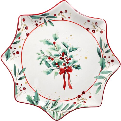 Tognana Tanjir za panetone Mistletoe Christmas Mistletoe Festival, 31 cm, &amp;Scaron;areni Slike