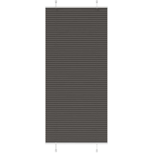 VidaXL Plisirana žaluzija črna 90x200 cm &amp;Scaron;irina tkanine 89,4 cm Slike