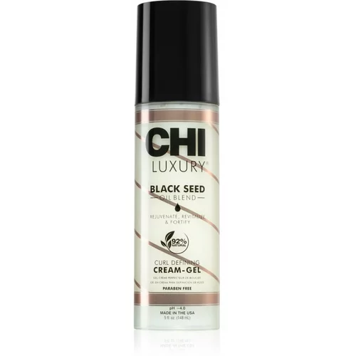 Farouk Systems CHI Luxury Black Seed Oil Cream-Gel gel krema za valovite lase 148 ml