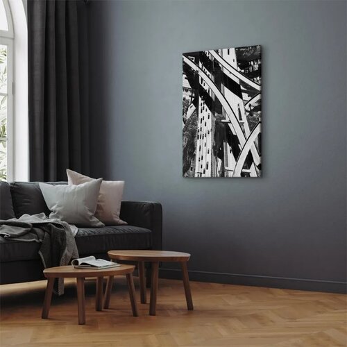  Slika - City Geometry (1 Part) Vertical 60x90 Na talijanskom platnu Slike