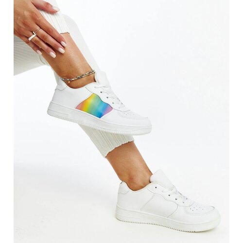 Gemre White sneakers with color on the platform Asmarina Cene