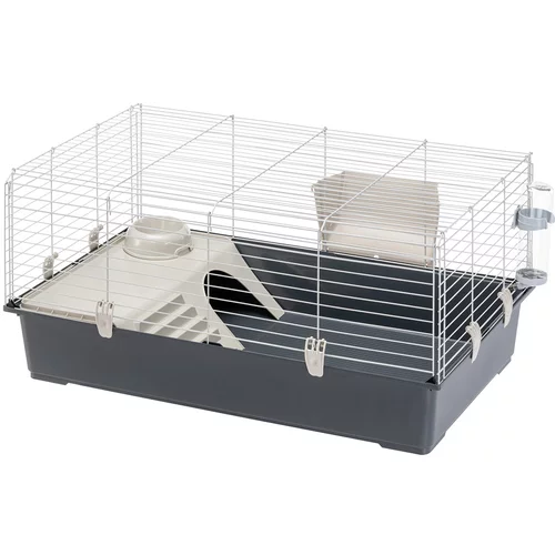 Ferplast kavez za male životinje Rabbit 100 - sivi: oko D 97 x Š 60 x V 45,5 cm