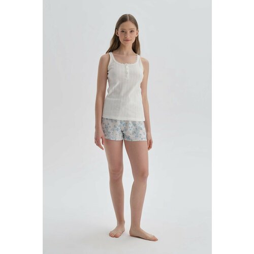 Dagi shorts - white - normal waist Slike