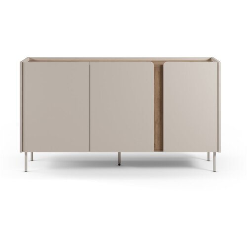 Marckeric Kremno bela/naravna komoda v hrastovem dekorju 150x82,5x40,5 cm Lucile &amp;ndash; Slike