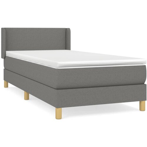 Maison Chic Box spring postelja - Vzmetna postelja z vzmetnico temno siva 80x200 cm blago SL19931, (21893272) Slike