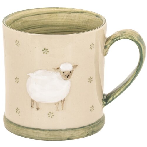 Sass &amp;amp; Belle Zelena/bež &amp;scaron;alica od kamenine 225 ml Sheep &amp;ndash; Slike