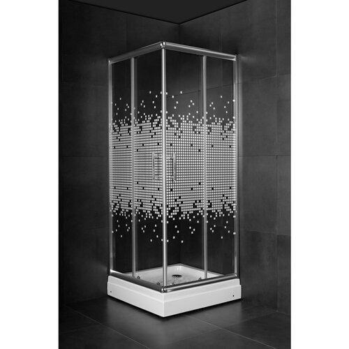 Minotti Tu&scaron; kabina kvadratna 90x90x185cm 5mm staklo sa kvadratićima (JAK 5191) Cene