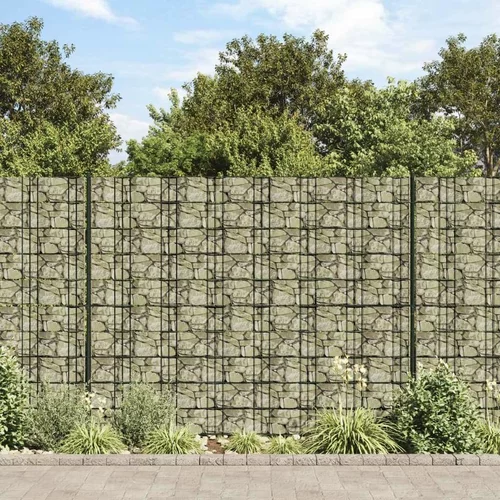  Vrtni zaslon za privatnost sivi s izgledom kamena 35x0 19 m PVC