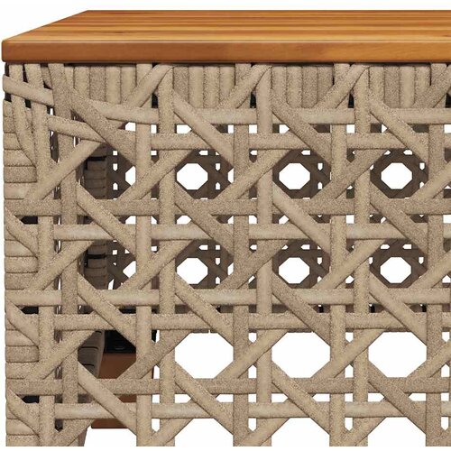  7-dijelni set vrtnih sofa od poliratana s jastucima bež 55 x 55 x 36 cm Slike