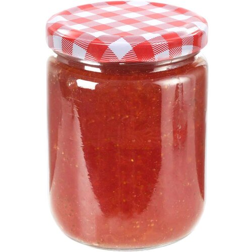 VidaXL Staklenke za džem s bijelo-crvenim poklopcima 96 kom 230 ml Slike