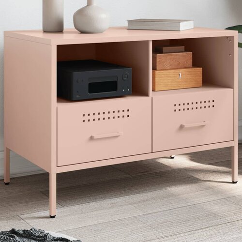 vidaXL TV omarica roza 68x39x50,5 cm hladno valjano jeklo Cene