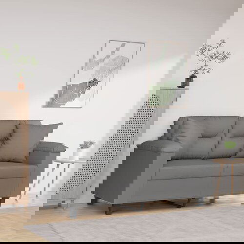 VidaXL Dvosjed s jastucima tamnosivi 120 cm od mikrovlakana Slike