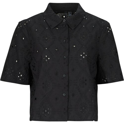 Vero Moda Topi & Bluze VMELIZA SHORT 2/4 SLEEVE SHIRT Črna Cene
