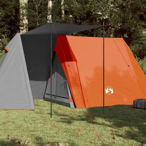 Šator za 3 osobe sivo-narančasti 465 x 220 x 170 cm taft 185T