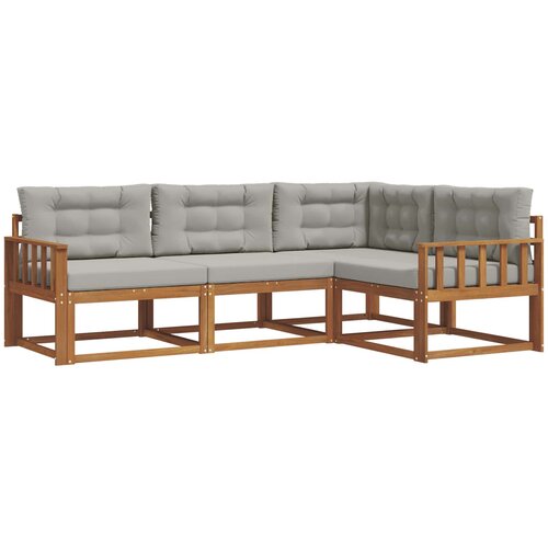  Set vanjskih sofa 4 kom. Prirodna i svijetlo siva Smeđa 247,5 x 168,5 x 73 cm Slike