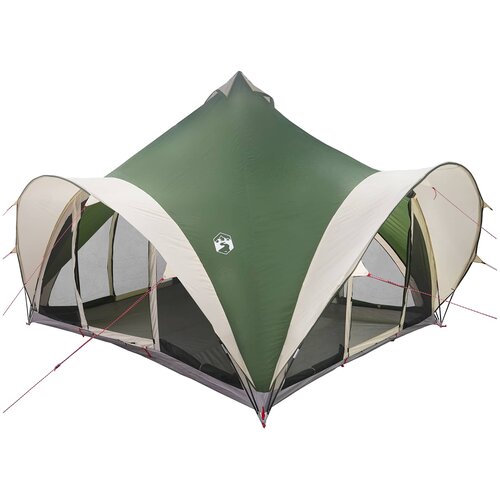 vidaXL Tipi &scaron;ator s krovom Zelena 6 osoba Poliester i čelik - Zelena 400 x 400 x 320 cm Cijene