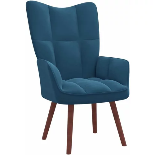  Stolica za opuštanje plava baršunasta
