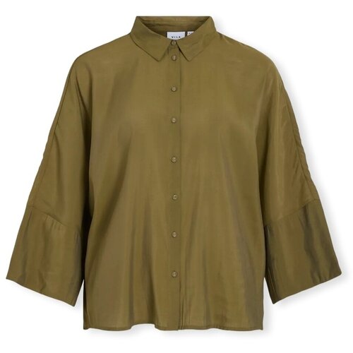 Vila Topi & Bluze Aspyn 3/4 Loose Shirt - Capulet Olive Zelena Cene