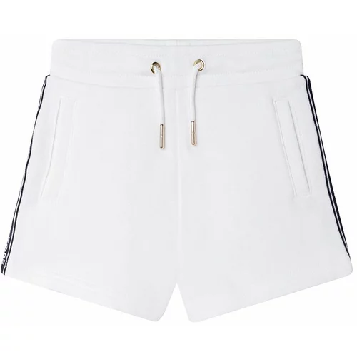 Michael Kors Dječje pamučne kratke hlače boja: bijela, glatki materijal, podesivi struk