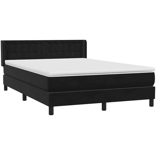 VidaXL Box spring krevet s madracem crni 160x210 cm bar&amp;scaron;unasti Slike