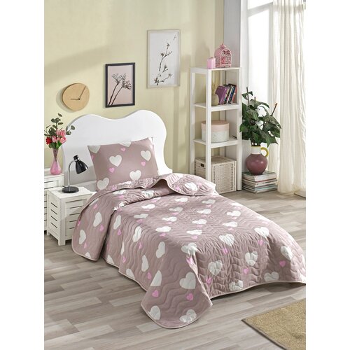 Hanah home komplet posteljina za single krevet Roze-Bela Cene