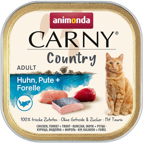 Animonda Carny Country Adult 32 x 100 g - Pi&amp;scaron;čanec, puran in postrv Slike