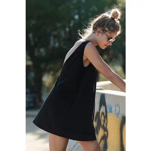 Muuv. Pamučna haljina #skategirl boja: crna, mini, oversize