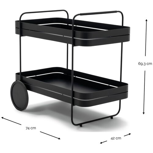 Spinder Design Kovinski servirni voziček na kolesih 74x42 cm Gin &amp;amp; Trolley &amp;ndash; Slike