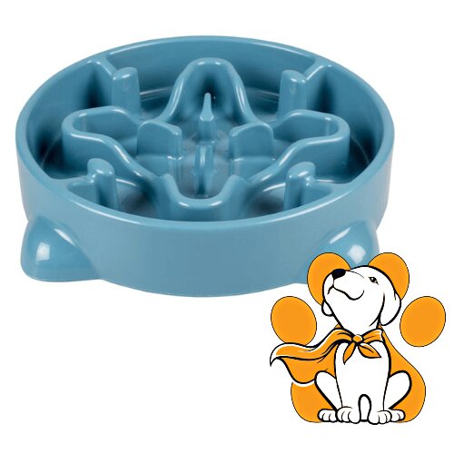 DUVO+ Slow Down Feeder M 700ml, Protiv Činija Za Sporo Hranjenje, Petrol Zelena Slike