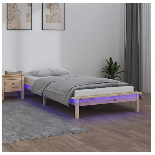  LED posteljni okvir 75x190 cm 2FT6 trles