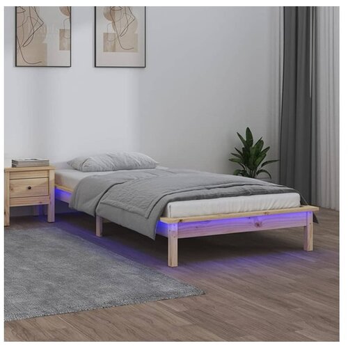  Okvir kreveta 75 x 190 cm za jednu osobu od masivnog drva Cene