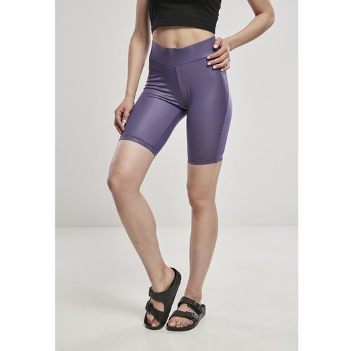 Urban Classics Ladies Imitation Leather Cycle Shorts Darkduskviolet Slike